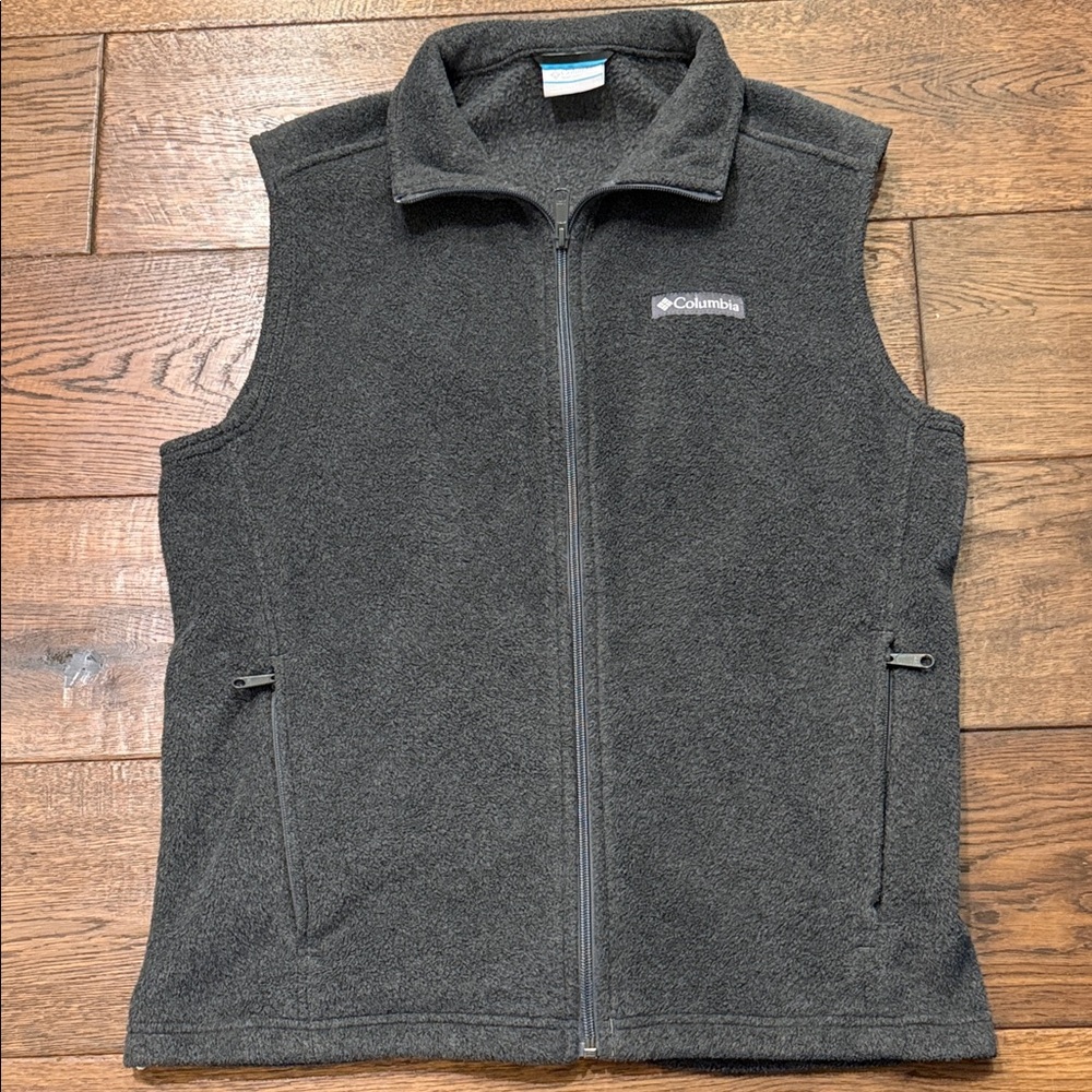 Columbia Dark Grey/Charcoal Fleece Vest, Small